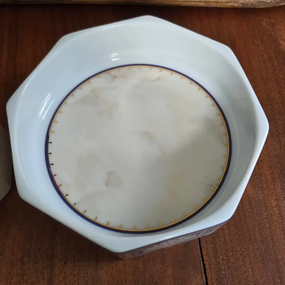 Vintage Andre Richard St Tropez Soap Dish Toothbrush Holder Marble Stripe Shells